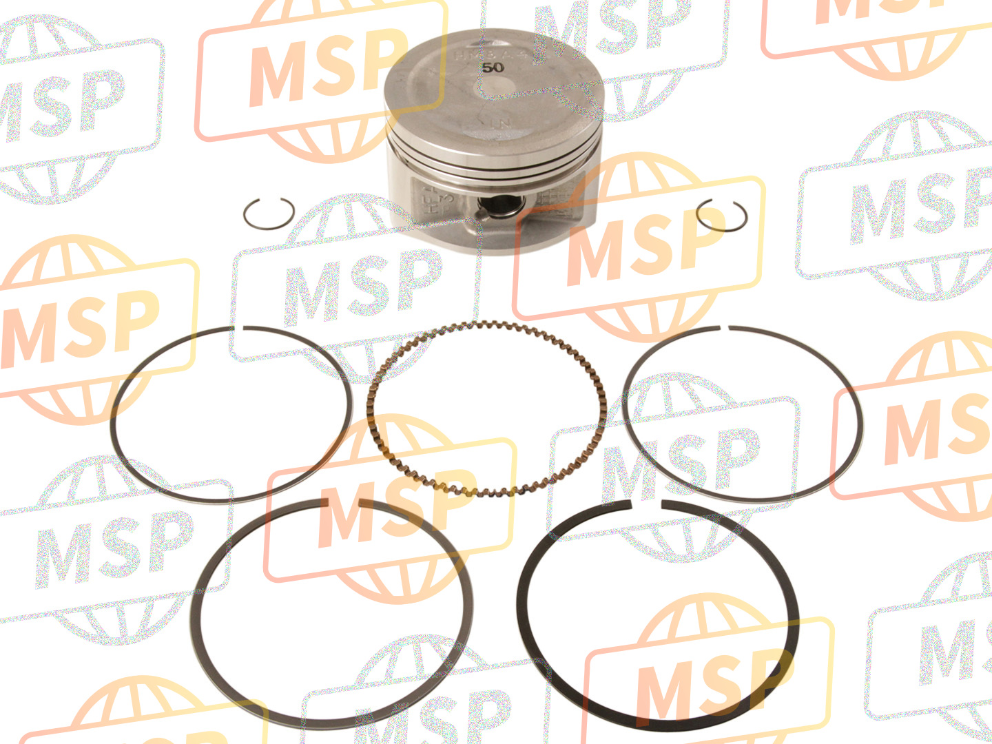 06133HM8A40, Piston Kit(O.S. 0.50), Honda, 1