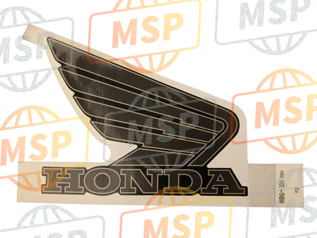 17531MBG300ZB, Merkteken, R. Benzinetank, Honda, 1