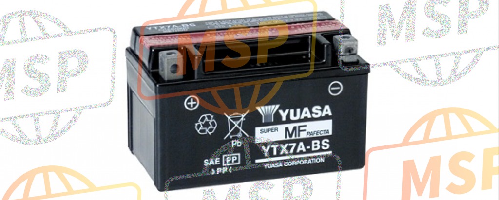 31500HB7305, Battery YTX7A-BS Venduto Senza Acido, Honda, 1