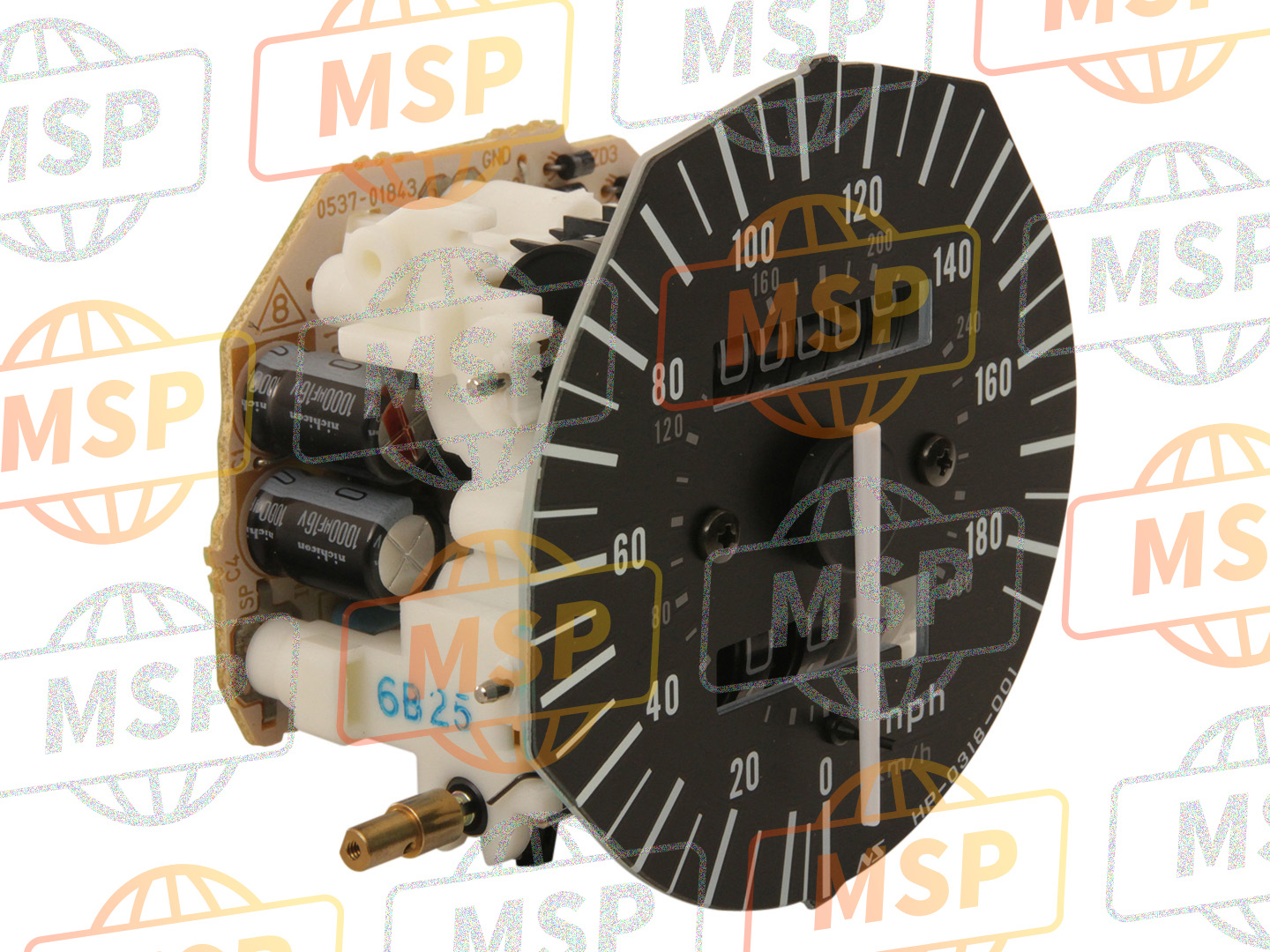 37200MAE601, Speedometer Assy. (Mph/kph), Honda, 3