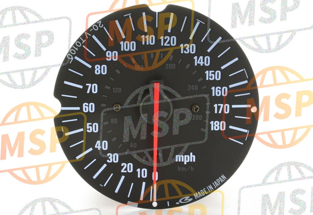 37200MASE01, Speedometer Assy. (Mph/kph), Honda, 1