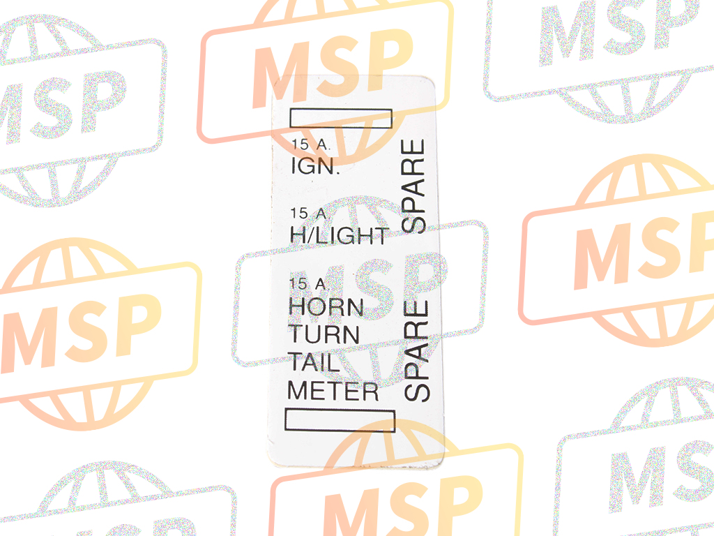 38215MAK600, Label, Fuse (###), Honda, 1