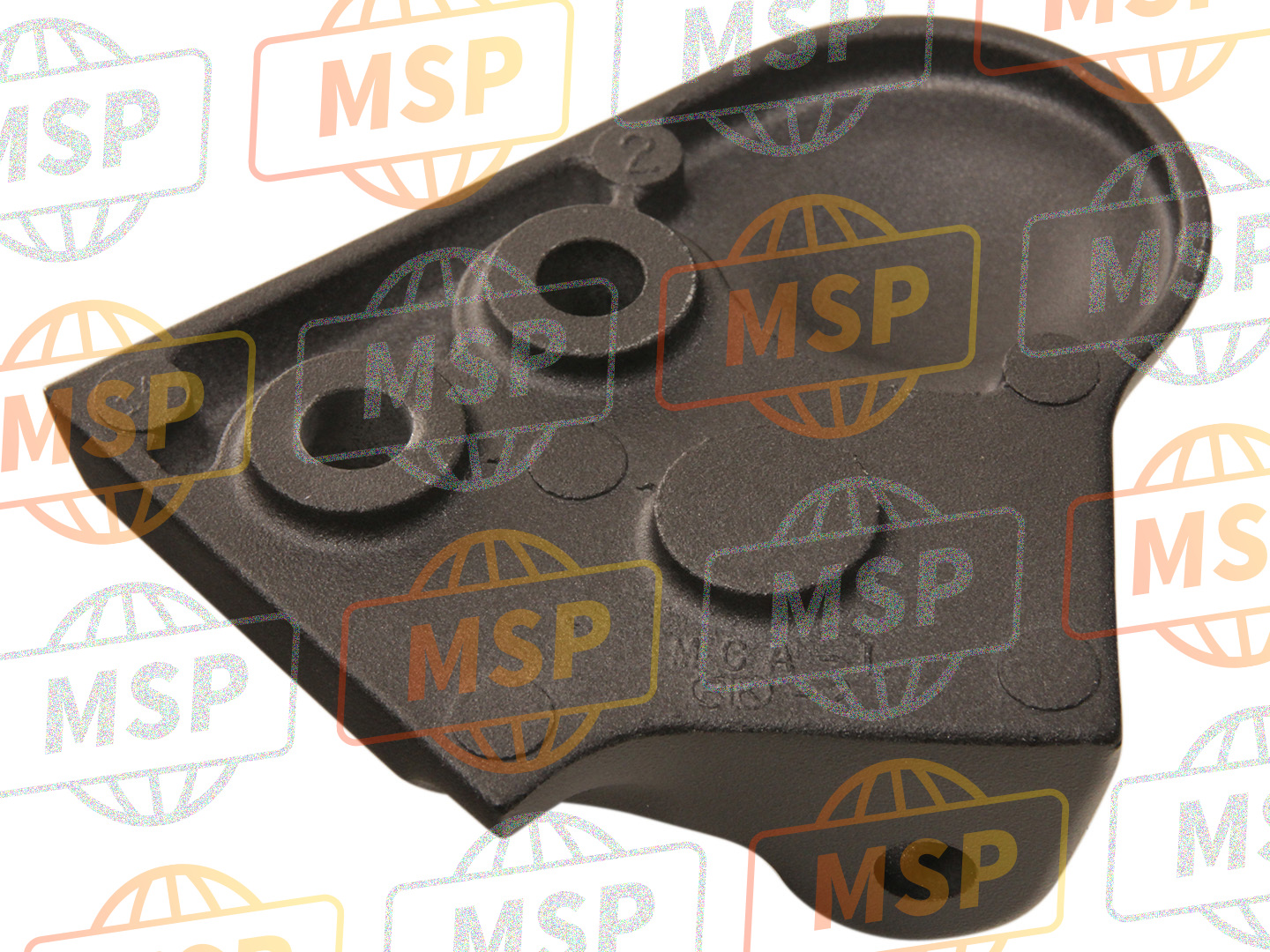 50614MCAS40ZC, Bracket, L. Main Step *NHA86M* (NHA86M Mat Ballistic Black Metallic), Honda, 2