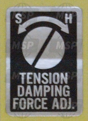 52496MT3610, Label, Damping Force Adjusting, Honda, 1