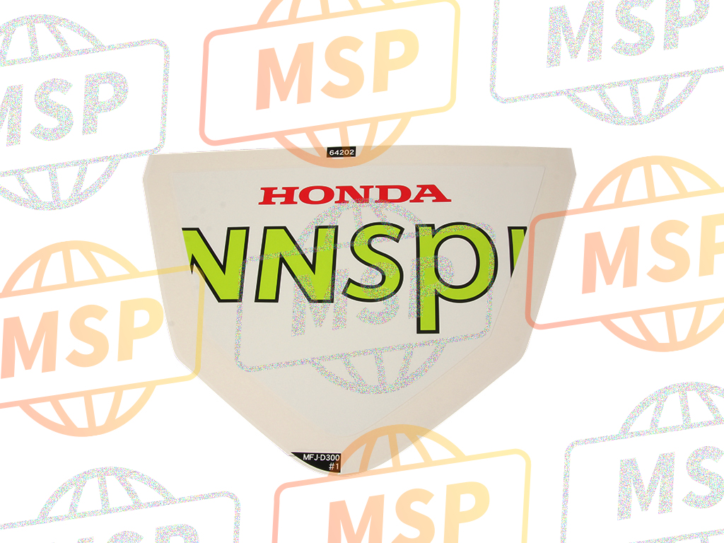 64202MFJD30ZA, Mark, Windscreen *TYPE1*(TYPE1 ), Honda, 1