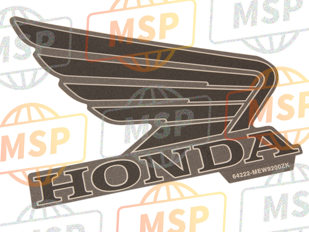 64222MEW920ZD, Markering, Rechter Vleuge, Honda, 1
