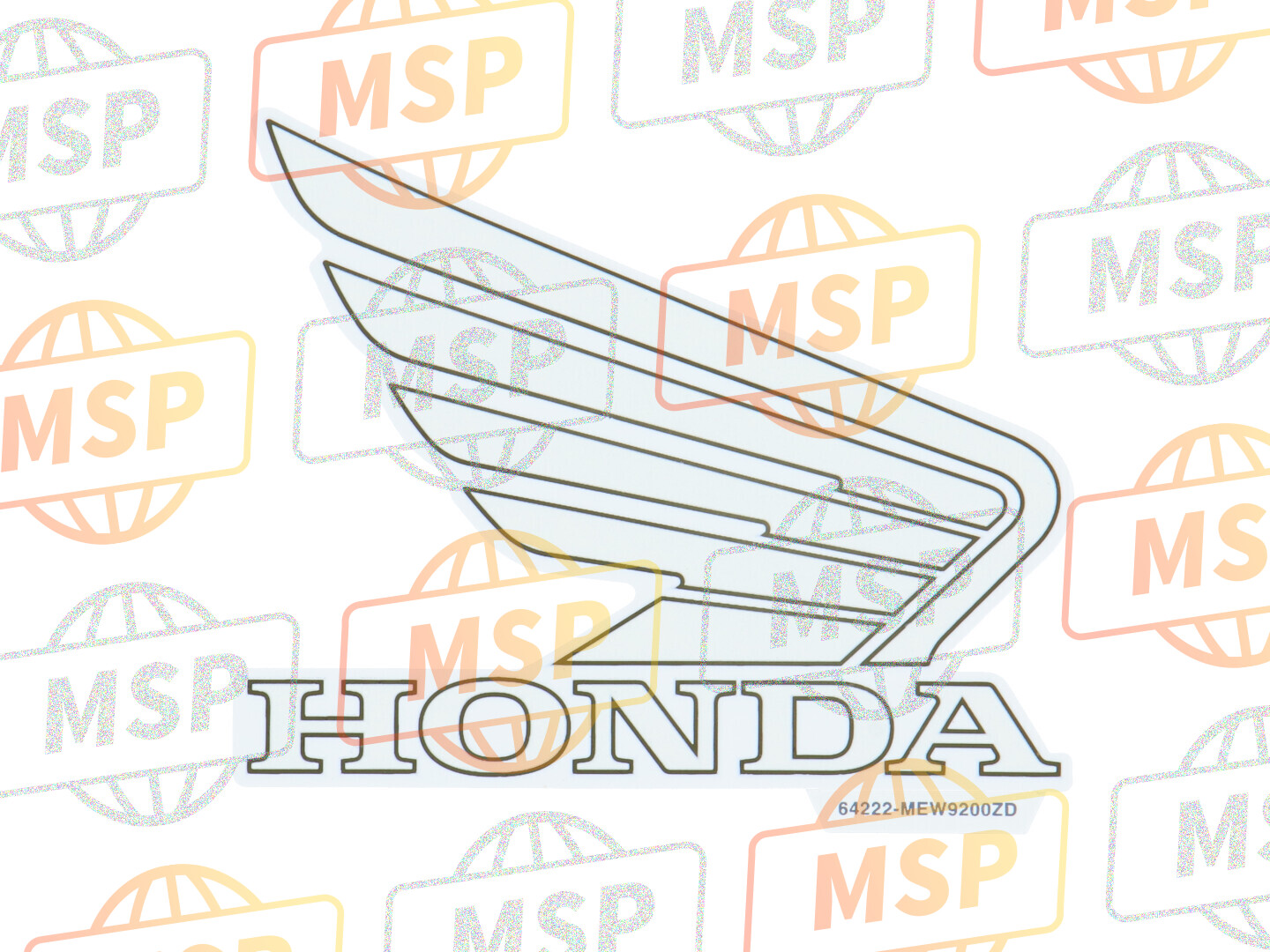 64222MEWD60ZD, Markering, Rechter Vleuge, Honda, 1