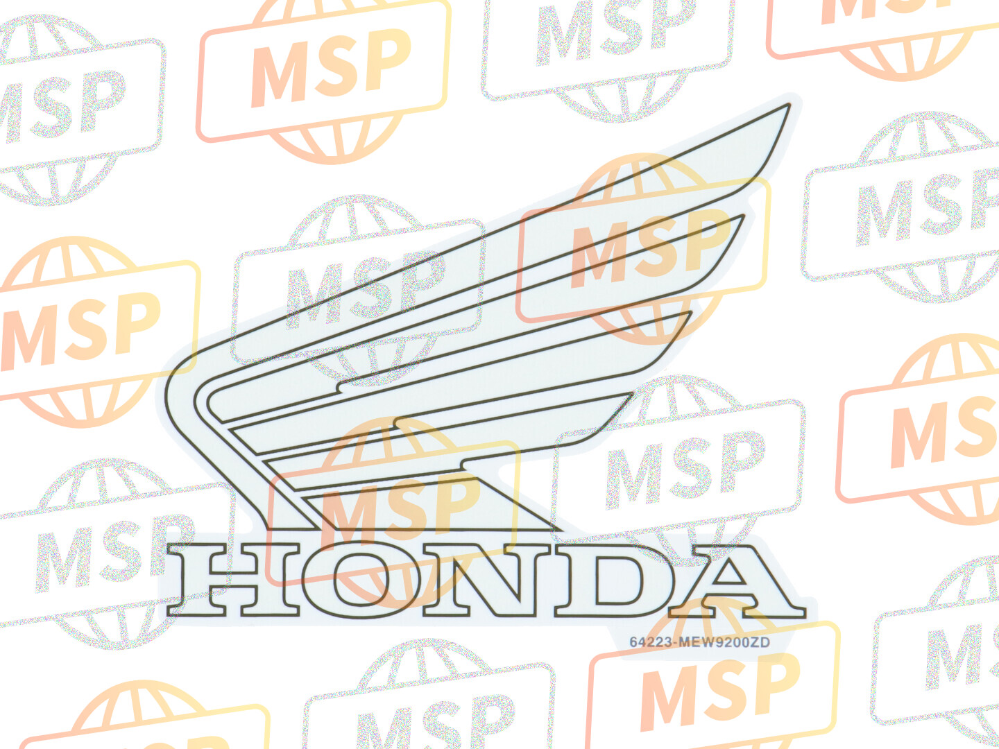 64223MEWD60ZD, Markering, Linker Vleugel, Honda, 1