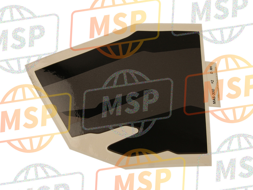64304MAS300ZC, Stripe D, R. Middle Cowl (###)* TYPE2 *(TYPE2 ), Honda, 1