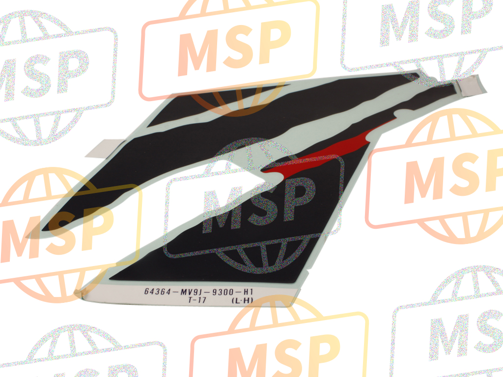 64364MV9930ZC, Stripe B, L. Lower Cowl Lid (###) *TYPE17* (TYPE17 ), Honda, 1