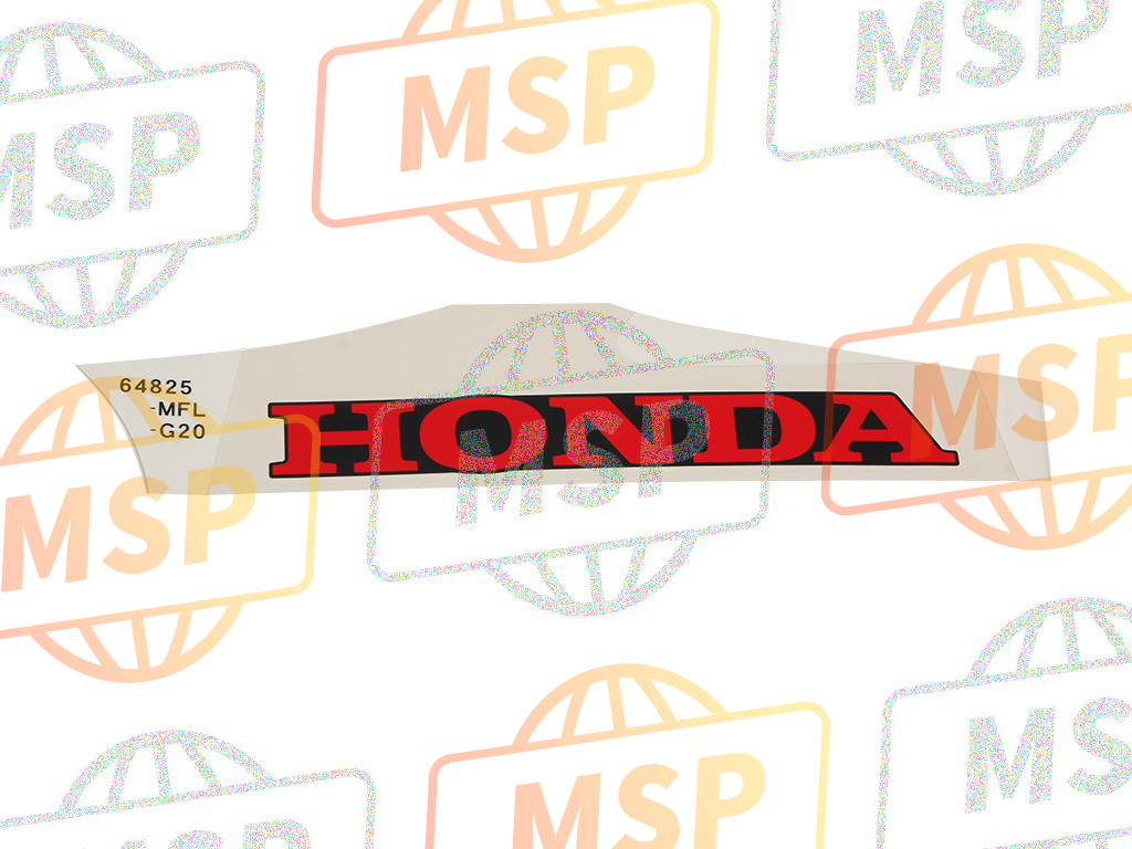 64825MFLG20ZA, Mark, Under Cowl (Honda) *TYPE1* (TYPE1 ), Honda, 1