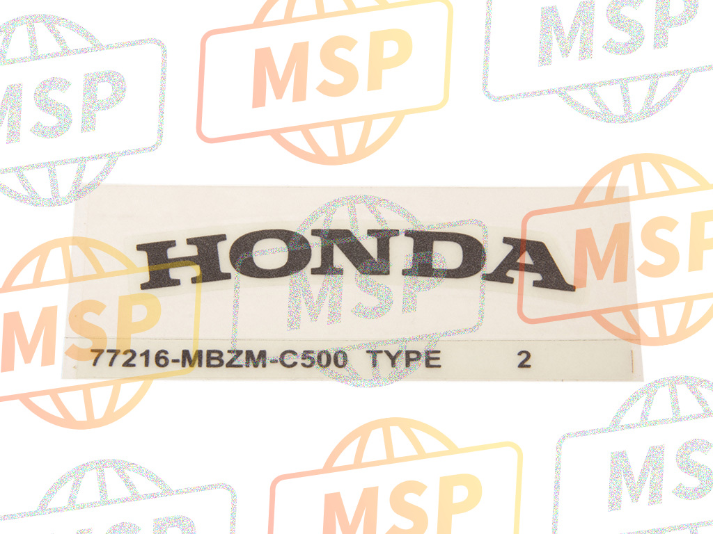 77216MBZC50ZB, Marque D'Auvent Ar. (Hond, Honda, 1