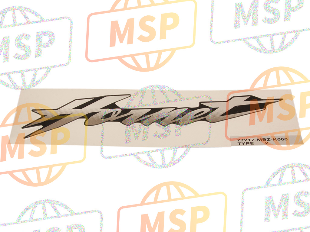 77217MBZK00ZB, Marchio Cappottatura Post, Honda, 1