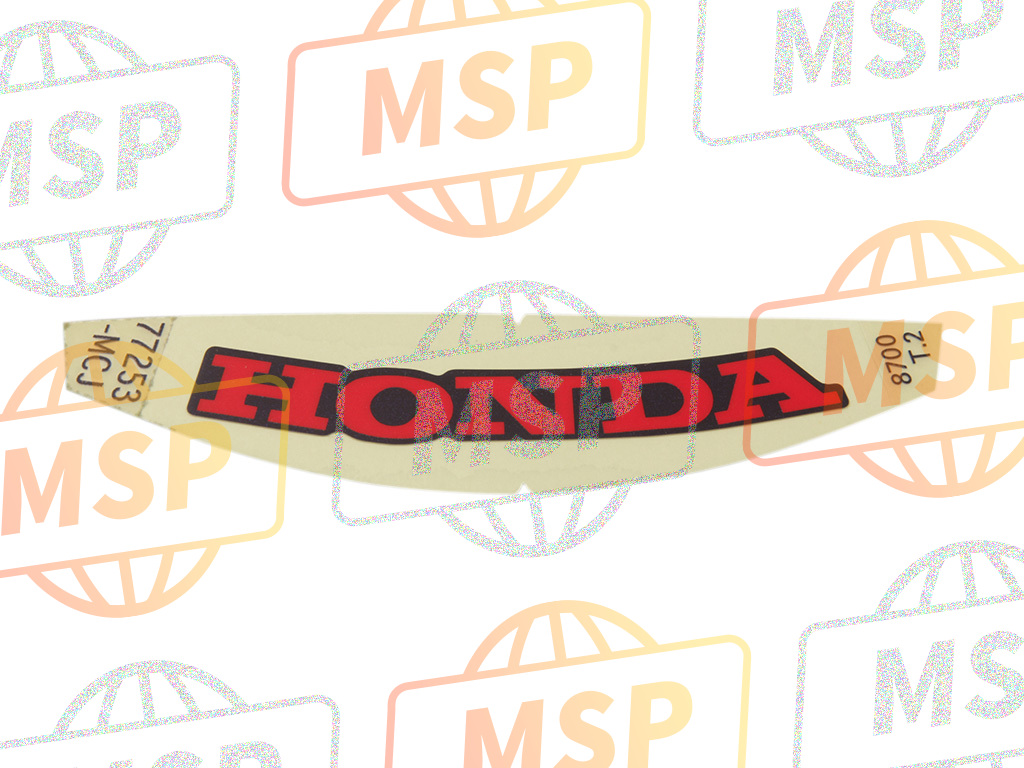 77253MCJ870ZB, Marca,  Cubierta Trasera (, Honda, 1