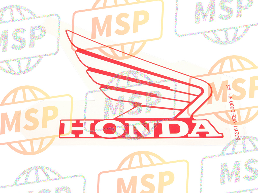 83261MEE000ZB, Repere D'Abri Superieur D, Honda, 1