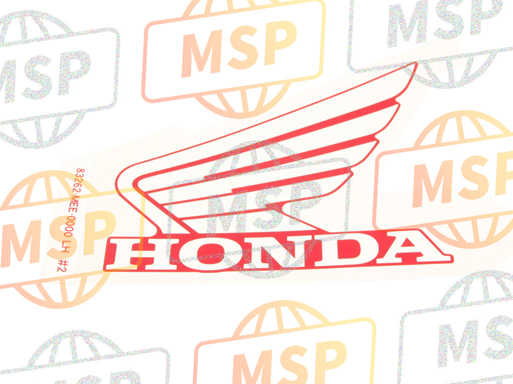 83262MEE000ZB, Repere D'Abri Superieur G, Honda, 1
