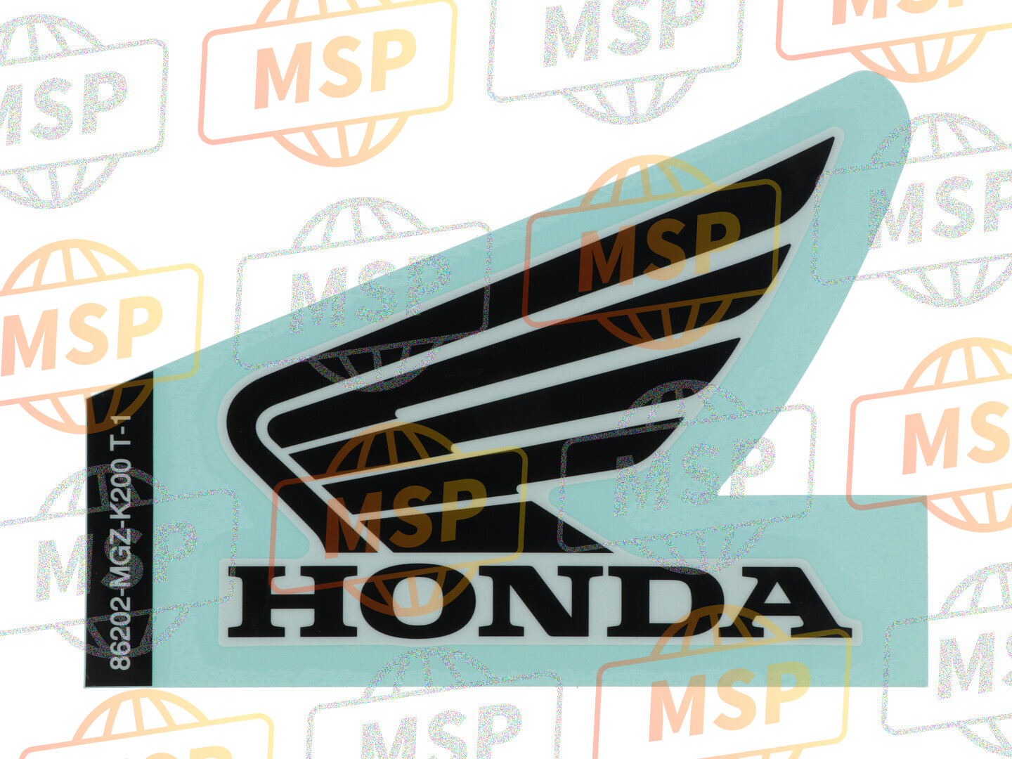 86202MGZK20ZA, Marque D'Aile G. (95mm) *, Honda, 1