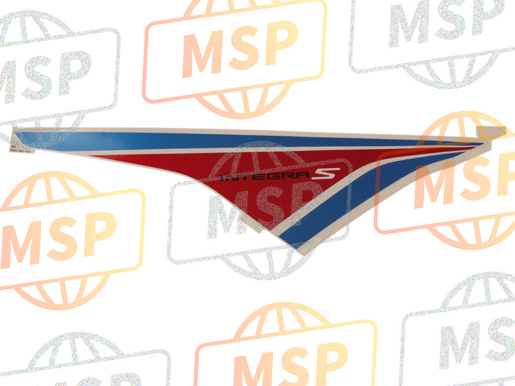 86641MJLD20ZA, Stripe, R. Fr. Side Cowl *TYPE2* (TYPE2 ), Honda, 1