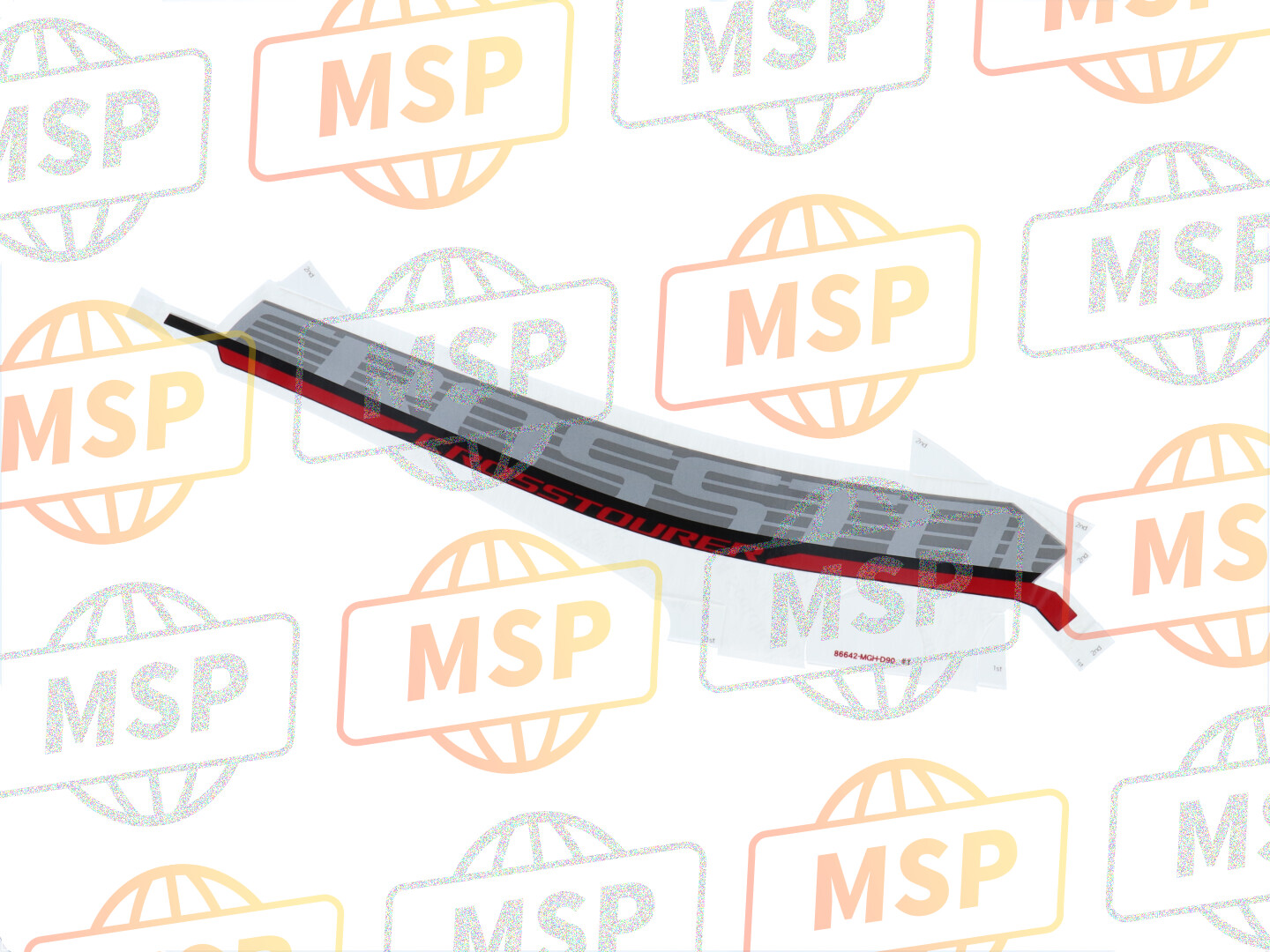 86642MGHD90ZB, Stripe, L. Middle Cowl *TYPE1* (TYPE1 ), Honda, 1