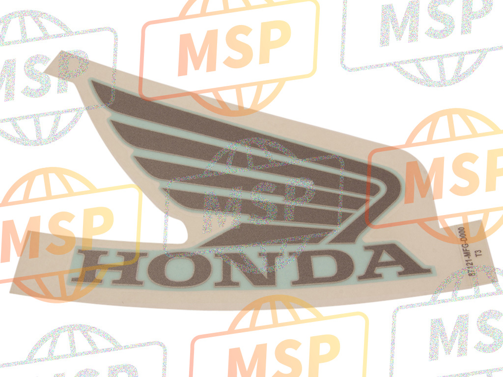 87121MFGD00ZC, Mark, R. Wing *TYPE3 * (TYPE3 ), Honda, 1