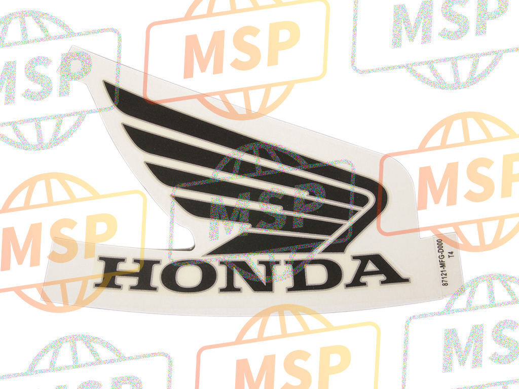 87121MFGD00ZD, Marque D'Aile D. *TYPE4 *, Honda, 1