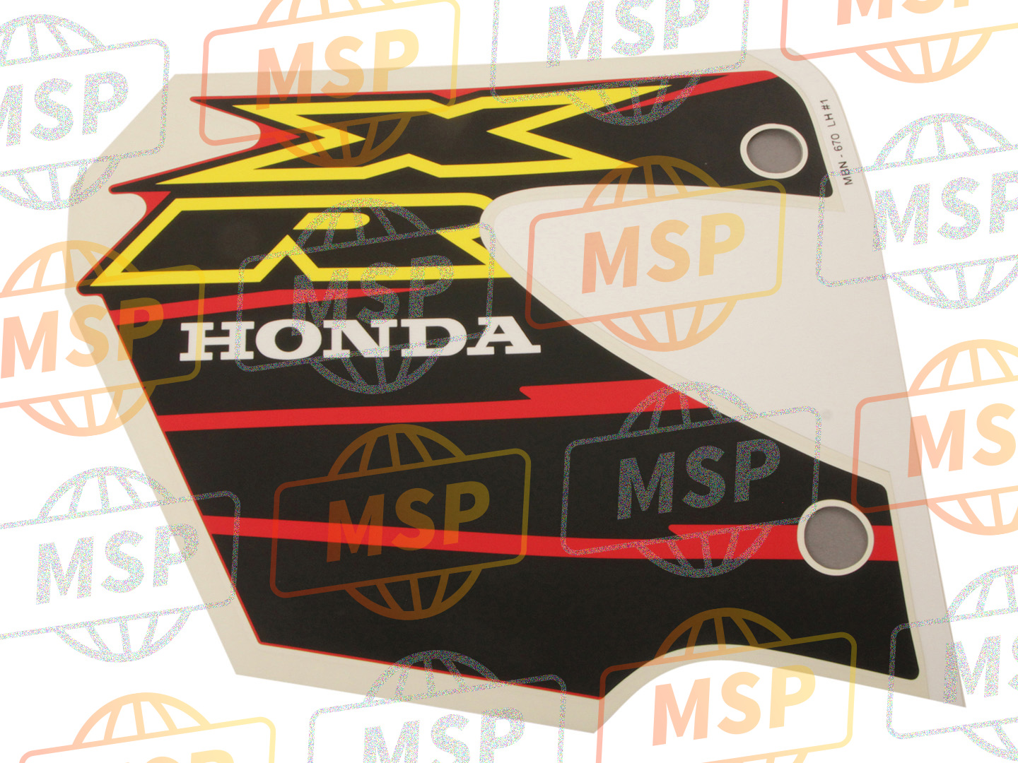 87127MBN670ZA, Stripe, L. Radiator Shroud *TYPE1* (TYPE1), Honda, 1