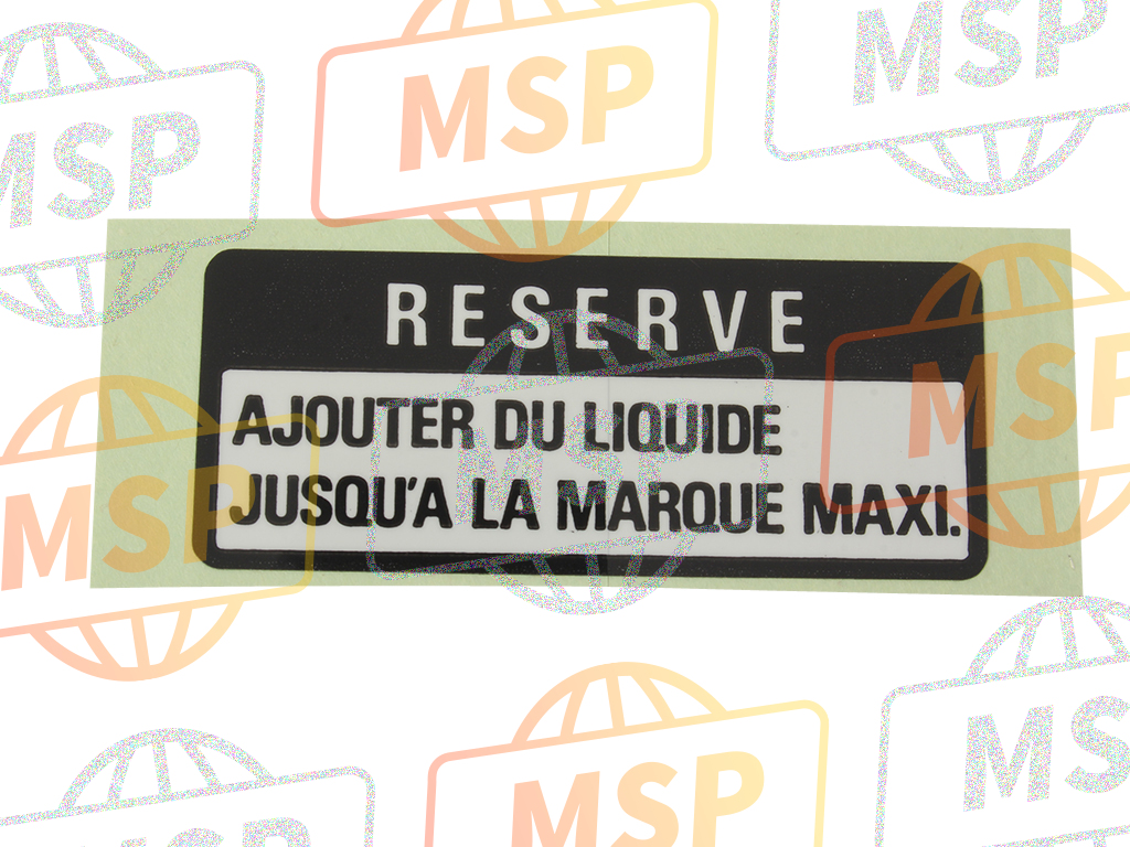 87507431620, Label , Reserve Tank (French), Honda, 1