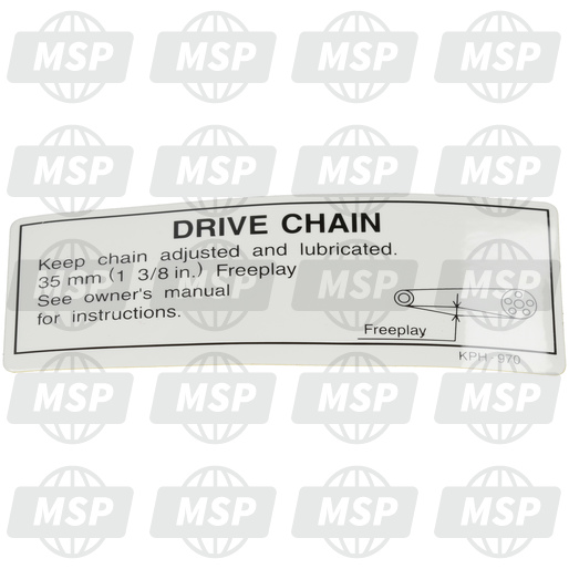 87507KPH970, Label, Drive Chain, Honda, 1
