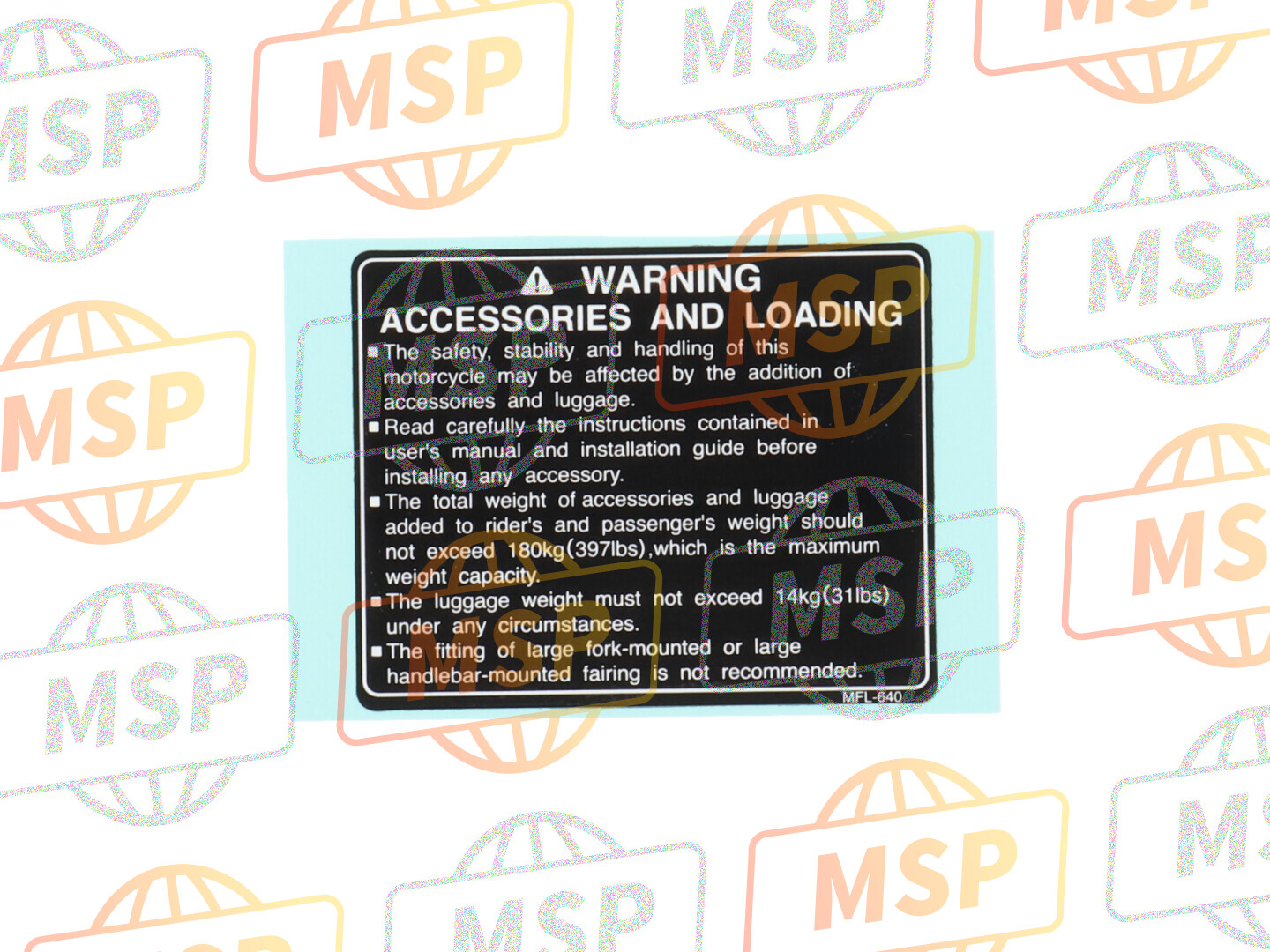 87512MFL640, Label, Accessoires & Bela, Honda, 1