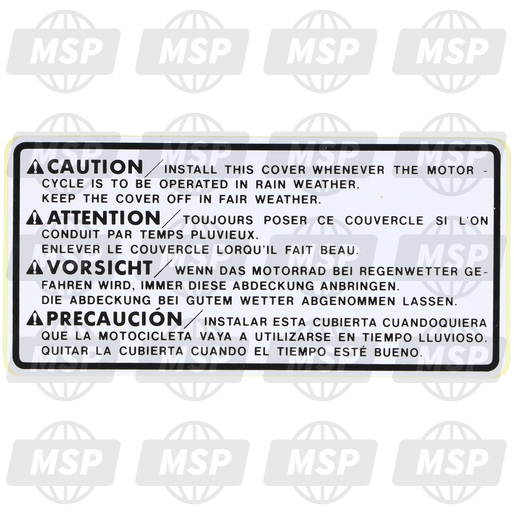 87517KZ4300, Label, Air Cleaner Cover Caution, Honda, 1