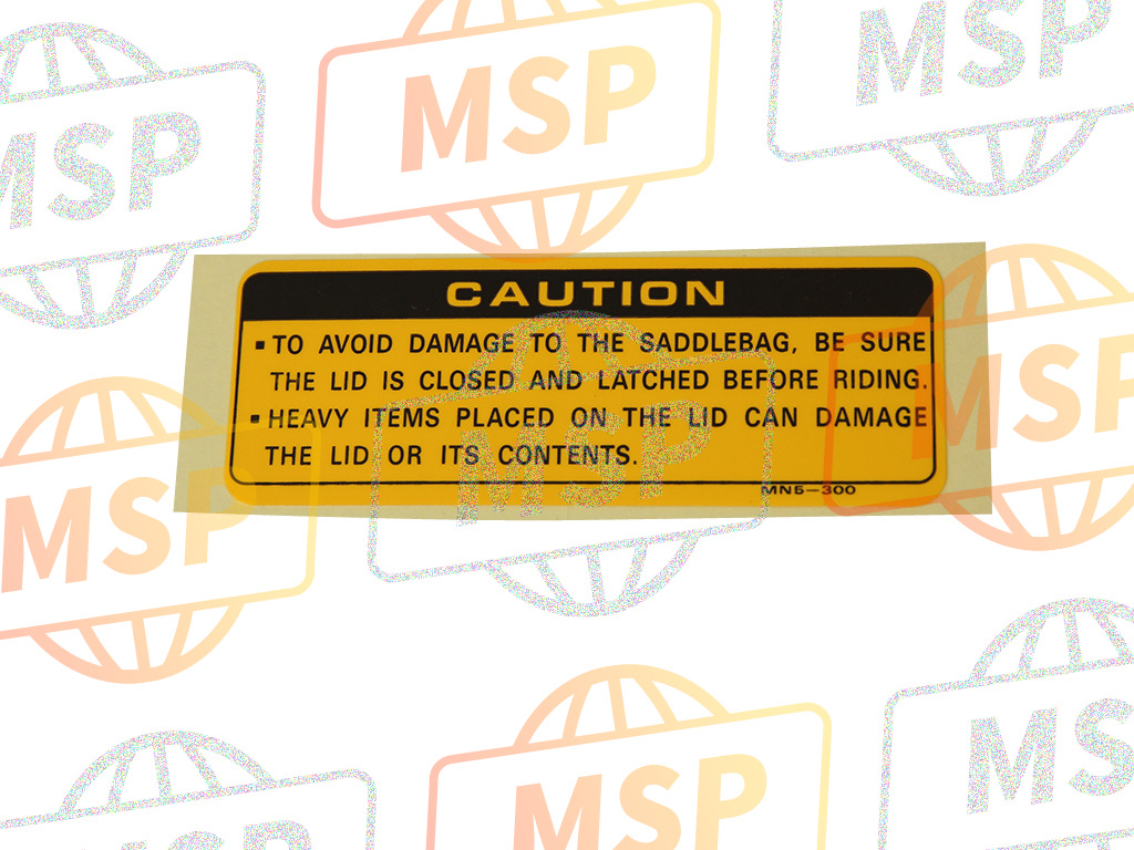 87521MN5300, Label, Saddlebag Caution, Honda, 1