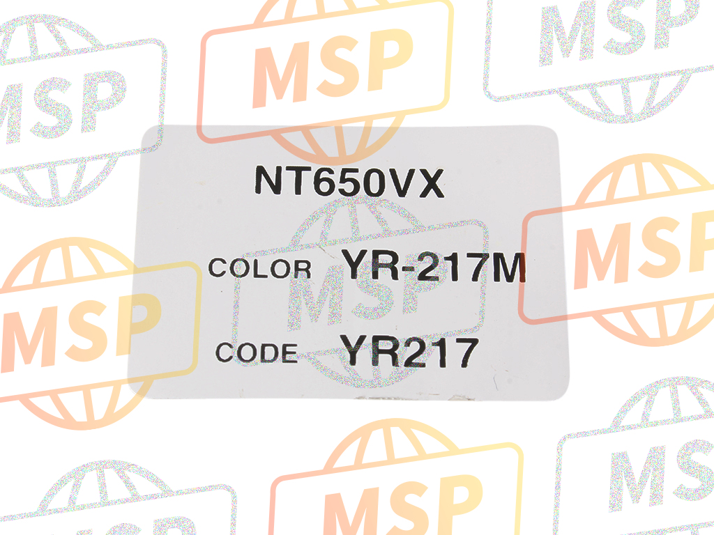 87565MBL730ZC, Label, Color (###) *TYPE5* (YR217) (TYPE5 ), Honda, 1