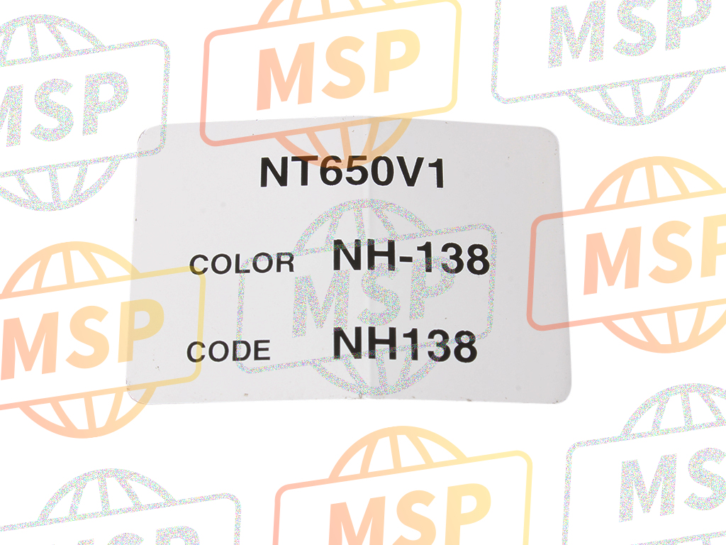 87565MBLG30ZC, Label, Color (###) *TYPE6* (NH138) (TYPE6 ), Honda, 1