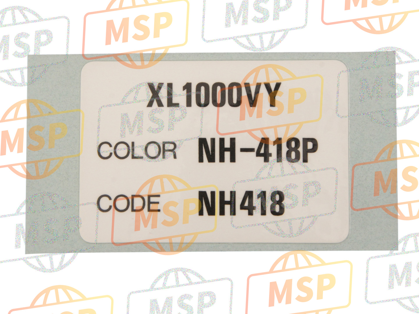 87565MBTD00ZA, Label, Color (###) *TYPE1* (NH418) (TYPE1 ), Honda, 1