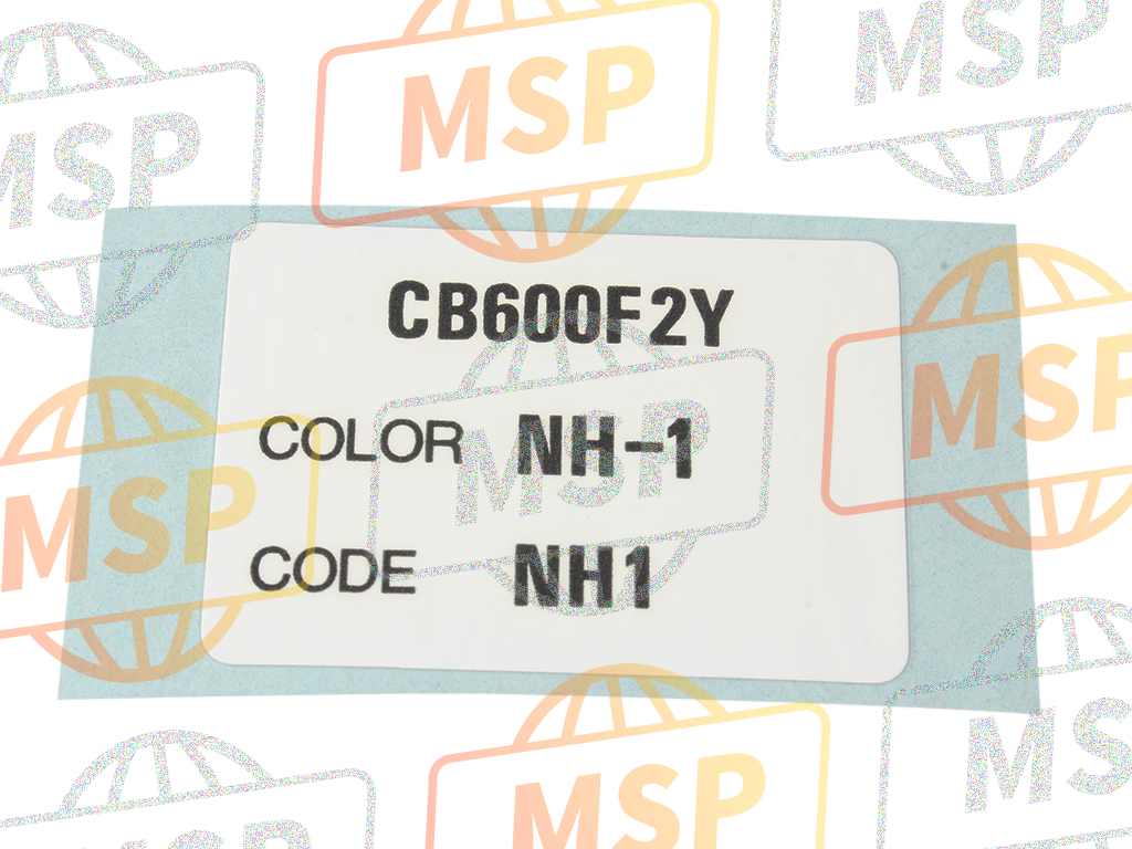 87565MBZD00ZC, Label, Color (###) *TYPE9* (NH1) (TYPE9 ), Honda, 1