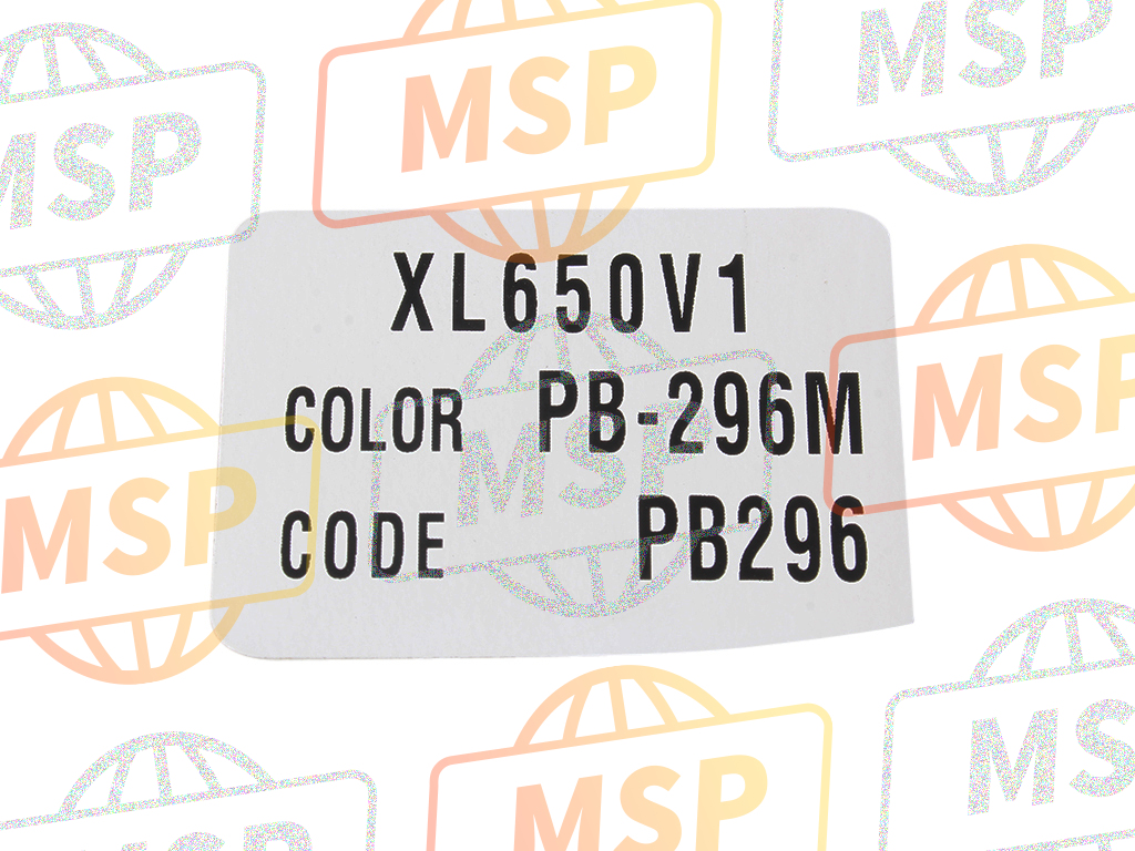 87565MCB920ZB, Label, Color *TYPE4* (TYPE4 ), Honda, 1