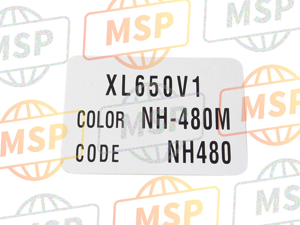 87565MCB920ZE, Label, Color *TYPE7* (TYPE7 ), Honda, 1