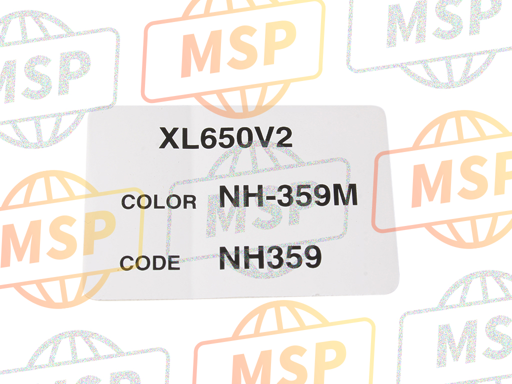 87565MCB960ZB, Label, Color (###) *TYPE6* (NH359) (TYPE6 ), Honda, 1