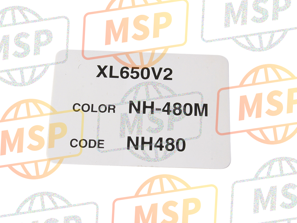 87565MCB960ZC, Label, Color (###) *TYPE7* (NH480) (TYPE7 ), Honda, 1