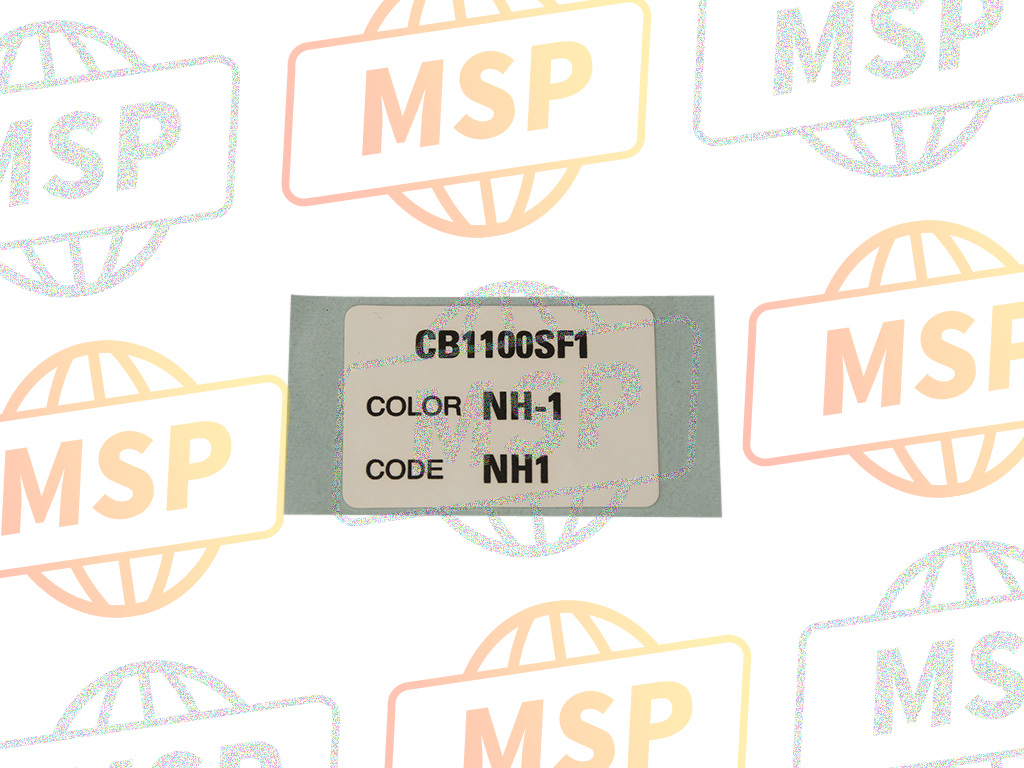 87565MCCG00ZA, Label, Color (###) * TYPE1* (NH1) (TYPE1 ), Honda, 1