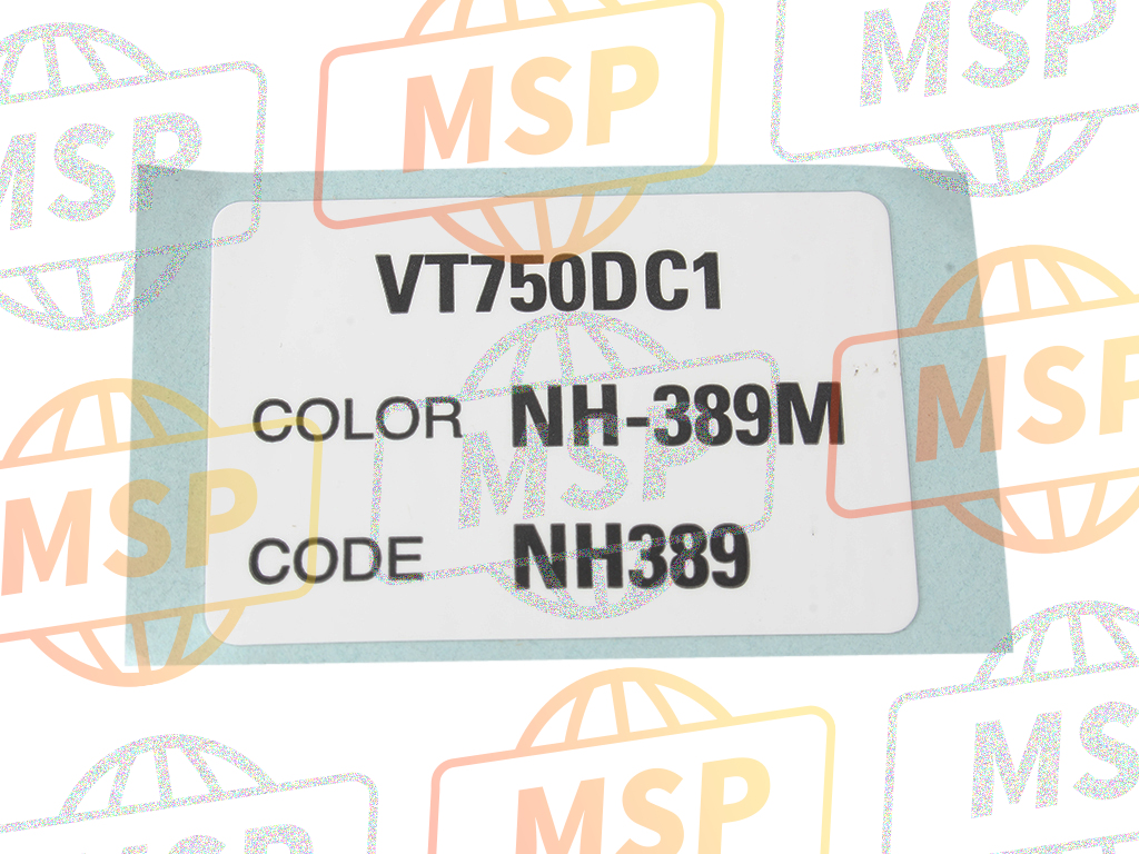 87565MCRD00ZB, Label, Color (###) *TYPE2* (NH389) (TYPE2 ), Honda, 1