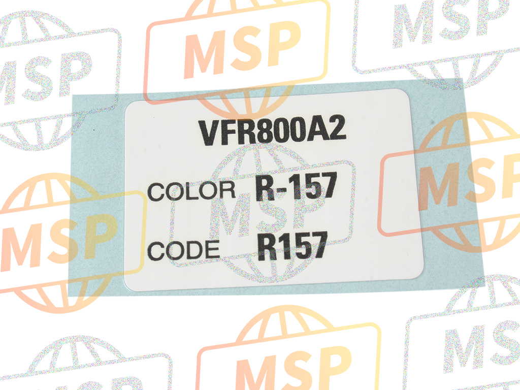 87565MCWD10ZA, Label, Color (###) *TYPE1* (R157) (TYPE1 ), Honda, 1