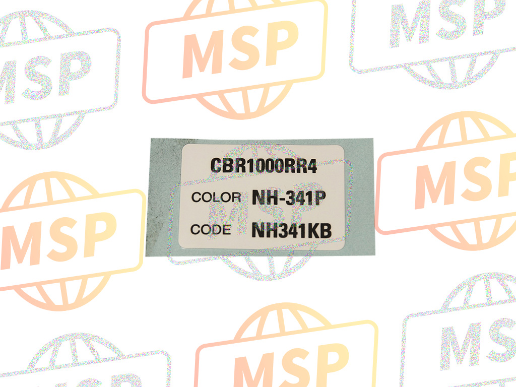 87565MEL000ZC, Label, Color (###) *TYPE3* (NH341KB) (TYPE3 ), Honda, 1