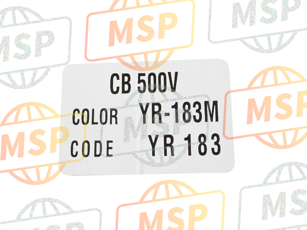 87565MY5720ZD, Label, Color (###) *TYPE4* (YR183) (TYPE4 ), Honda, 1