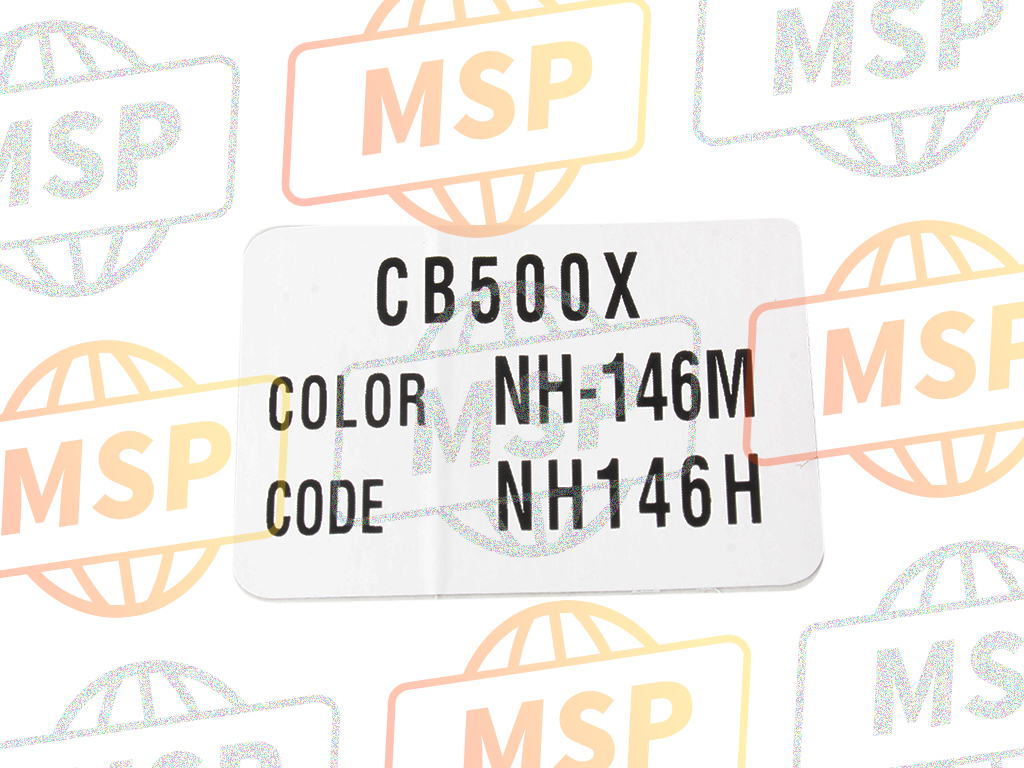 87565MY5G60ZD, Label, Color (###) *TYPE4* (YR201B) (TYPE4), Honda, 1