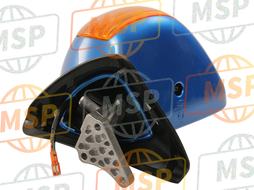 88120MCAB21ZA, Mirror Assy., L. Back *B197M* (B197M Glint Wave Blue Metallic), Honda, 2