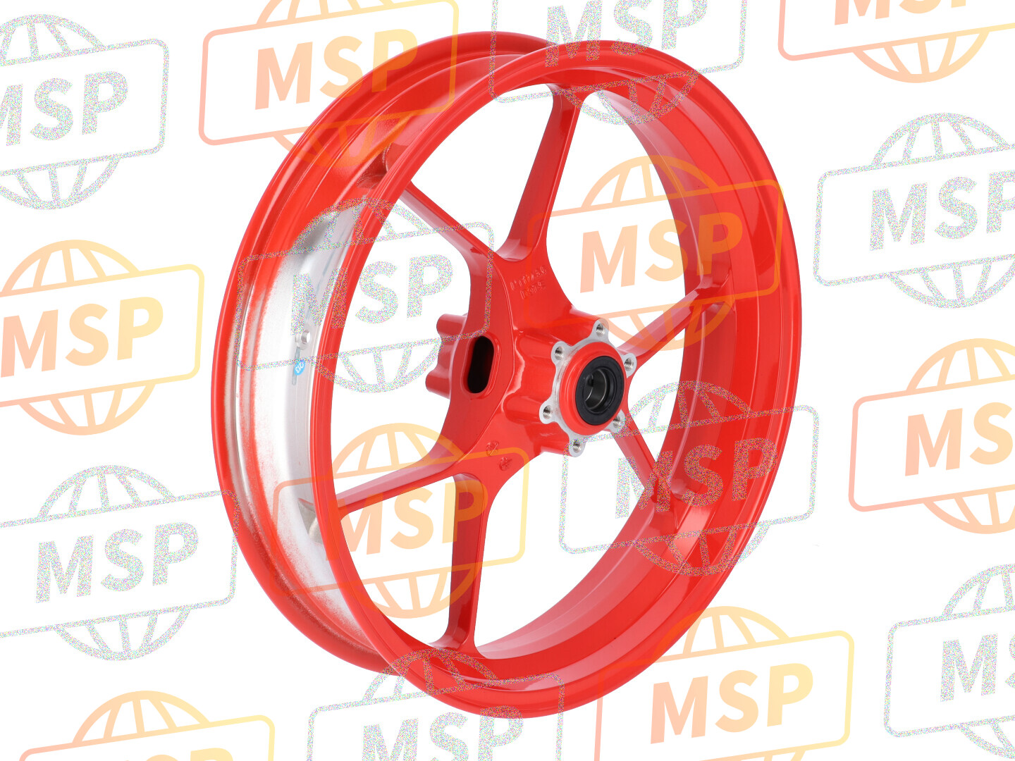 2B002105, Front Wheel 3.50X17" Red, Piaggio, 2