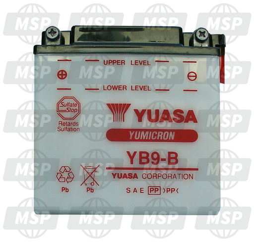 584810, Batterie Yuasa 12V/9AH YB9-B, Piaggio, 1