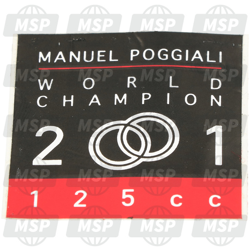 620439, "World Champion" Plate, Piaggio, 1