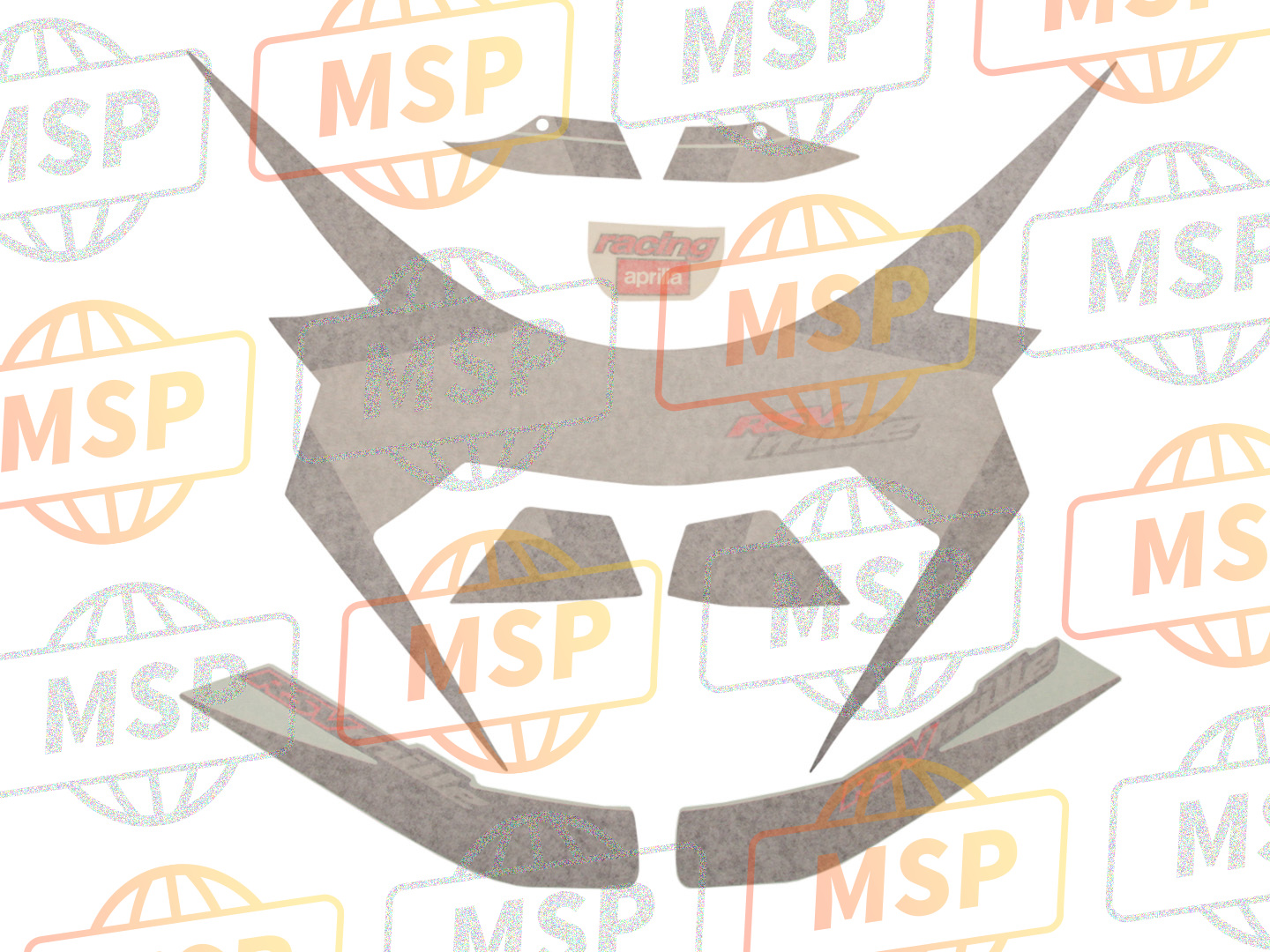 AP8167459, Front Fairing Decal Set, Piaggio, 1